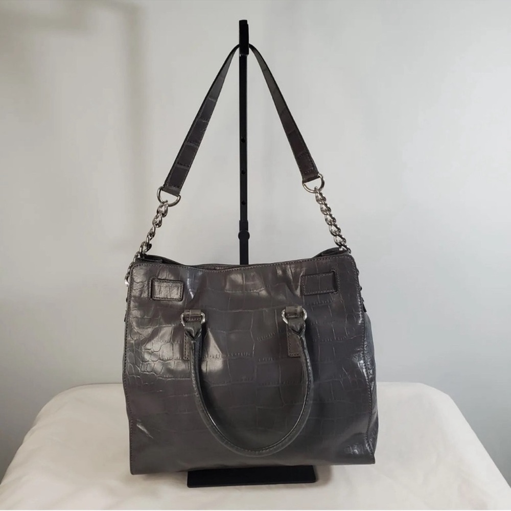 Michael Kors Hamilton Large Satchel Bag with silver hardwarel - Picture 4 of 10